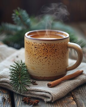 Relaxing Tea Break with Warm Beverage