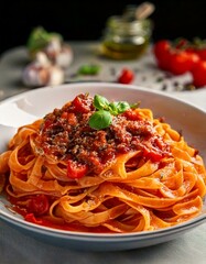 Delicious Tagliatelle with Bolognese Sauce A Classic Italian Pasta Dish