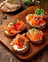 Delicious Smoked Salmon Canap&eacute;s Easy Appetizer Recipe
