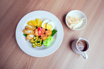 Delicious Gado-Gado: Authentic Indonesian salad, packed with fresh ingredients & savory peanut...