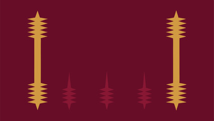 Abstract burgundy background with geometric gold elements minimalist design