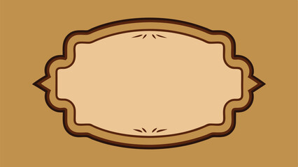 Ornate frame vector in neutral colors for product labels or signage designs