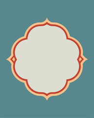 Elegant frame design with neutral colors on blue background for creative projects