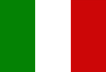 National flag of Italy. Vertical tricolor of green, white, and red stripes.