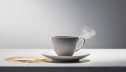 a cup of coffee served on the table