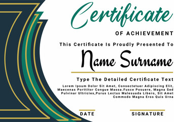 Certificate template. Collection of modern and luxury diplomas with badge vector illustration