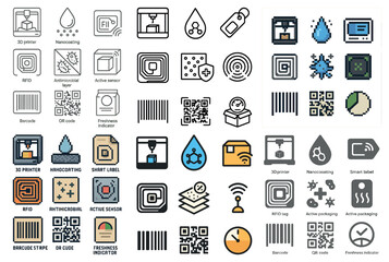 3d icons set for innovation – technology, startup and futuristic symbols