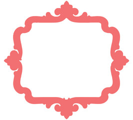 red Art Design Text Box Text Input Area Floral Vector Old Vintage Art