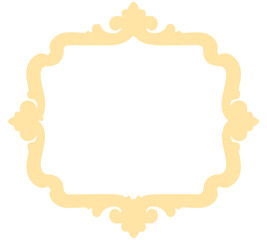 yellow Text Box Text Input Area Floral Vector Old Vintage Art