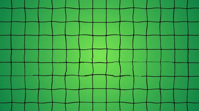 The black grid in green background