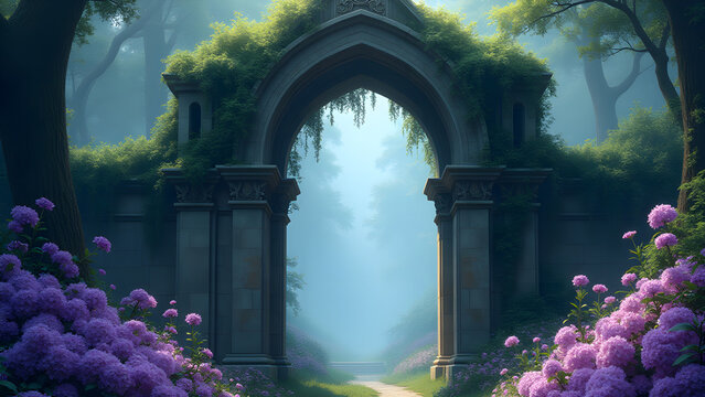 Enchanting Ancient Gateway Surrounded