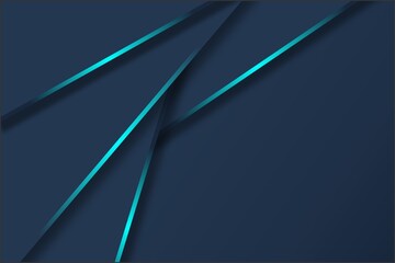 Dark Blue Abstract Background with Cyan Diagonal Lines