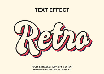 Retro Editable Text Effect Template