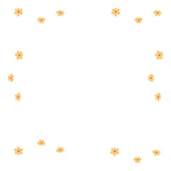 frame of yellow flowers