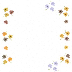 floral frame with flowers