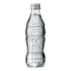 Refreshing Clear Water Bottle with Bubbling Carbonation on a Transparent Background for Beverage Photography Transparent background or png