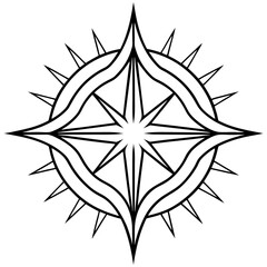 Scarlet Neon Line Art Vector Design