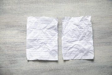 Obraz premium Crumpled sheet of paper. Business