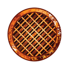 Rusty Metal Barrel Illustration: Aged Industrial Container for Resource Storage