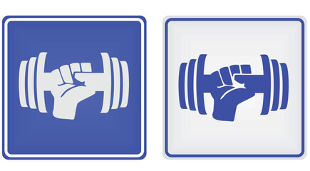Fitness zone sign. vector illustration