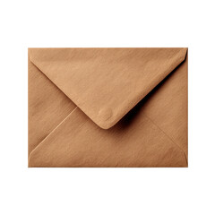 Brown paper envelope with textured surface, perfect for creative mail, invitations, and artistic projects Transparent background or png