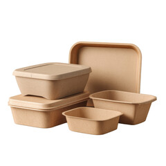 Eco-Friendly Containers for Food Storage, Perfect for Takeout, Meal Prep, or Catering Needs, Sustainable and Biodegradable Transparent background or png