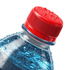 Close-up of a Water Bottle with Droplets on the Surface Capturing Refreshing Hydration and Clean Drinking Experience Transparent background or png