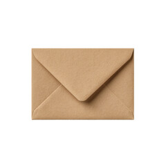 Elegant Brown Envelope on a Simple Background Perfect for Invitations, Letters, and Greeting Cards Transparent background or png