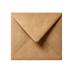 Brown envelope with sealed flap on isolated background for postal and mailing purposes in various designs and crafts Transparent background or png