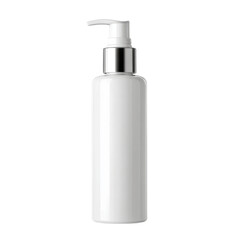 Elegant White Pump Bottle for Cosmetic Products, Ideal for Liquid, Lotion, and Cream in Beauty and Skincare Applications Transparent background or png