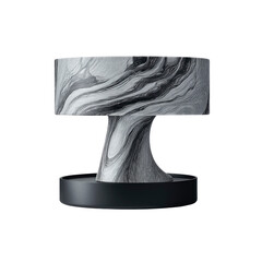 Modern Marble Table Lamp with Black Base - Elegant Home Decor