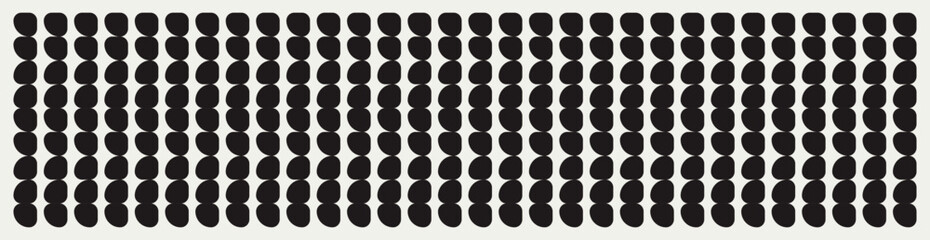 Mid century modern geometric pattern in black and white. Repeated and decorative design that can be used for packaging, decorating, interior design, wallpapers, banners and more.	
