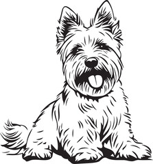 illustration of a West Highland White Terrier dog