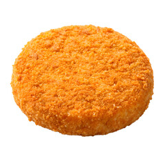 Golden-brown breaded patty ready for cooking delicious burger or sandwich ingredient food photography