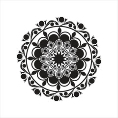 Premium Ethnic Mandala Pattern – Black and White Decorative Design