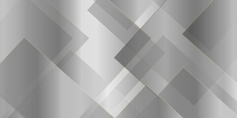 Modern luxury pattern of geometric white and gray color background, Elegant abstract background with grey lines with shadow. white paper transparent material in triangle technology and square shapes i