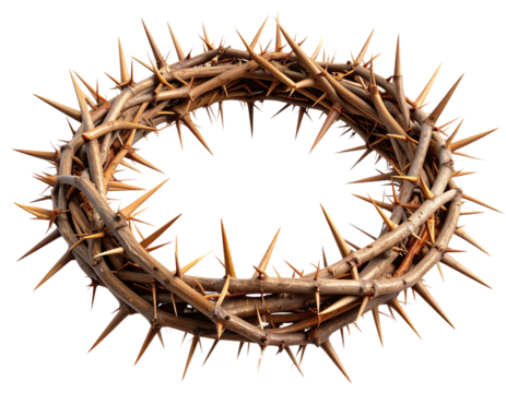 Crown of Thorns Symbolic Illustration – Transparent PNG.