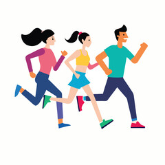 running  vector illustration