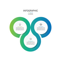 Circle chart infographic template with 3 options for presentations