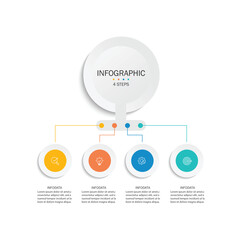 Circle chart infographic template with 4 options for presentations