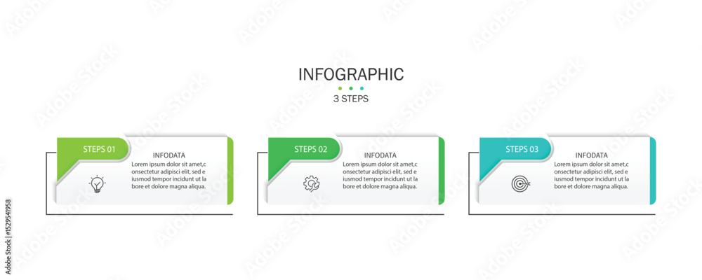 Poster infographic elements design template, business concept with 3 steps or options, can be used for work
