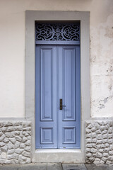 old wooden door in old town