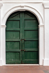 old wooden door in a church