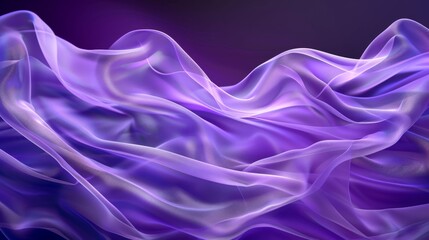 Fototapeta premium This stunning image captures the beauty of flowing purple fabric, creating an ethereal effect that feels both calming and dreamlike, perfect for conveying tranquility and elegance.