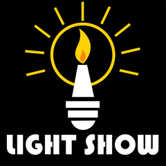 Modern lightbulb logo design in vibrant colors