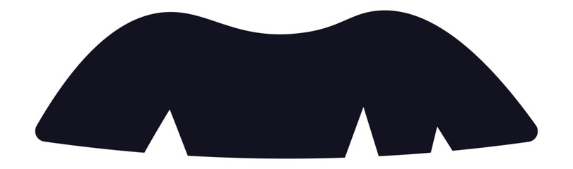 Handlebar mustache symbolizing elegance, masculinity, retro style, and gentlemanly fashion, perfect for barbershop logos or vintage designs