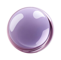PNG Glossy purple sphere with reflective surface and smooth texture