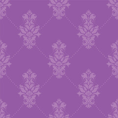 Elegant damask floral seamless pattern. Abstract botanical vector illustration for fabric, textile, wallpaper.