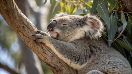 Obraz premium Koala perched on a tree