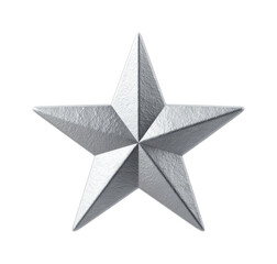 Obraz premium PNG Textured metal silver star illustration on black background
